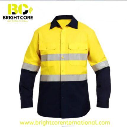 Two-Tone Long Sleeve Hi-Vis Work Shirt