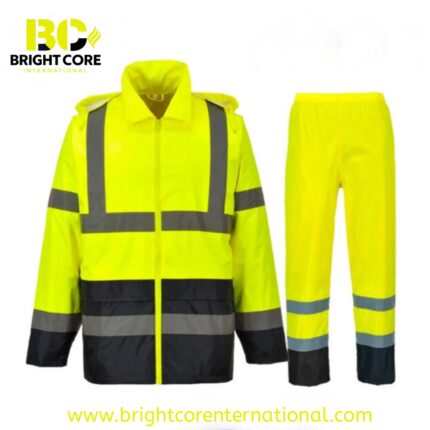 High Visibility Black Bottom Rainsuit